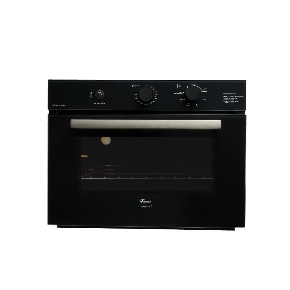 Forno de Embutir 127V a Gás Fischer Infinity 50L com Grill Dourador e Timer Preto