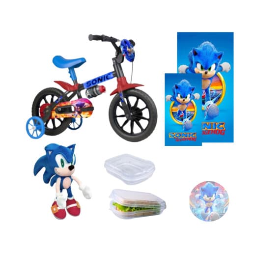 Bicicleta Sonic Aro 12 - 5 itens
