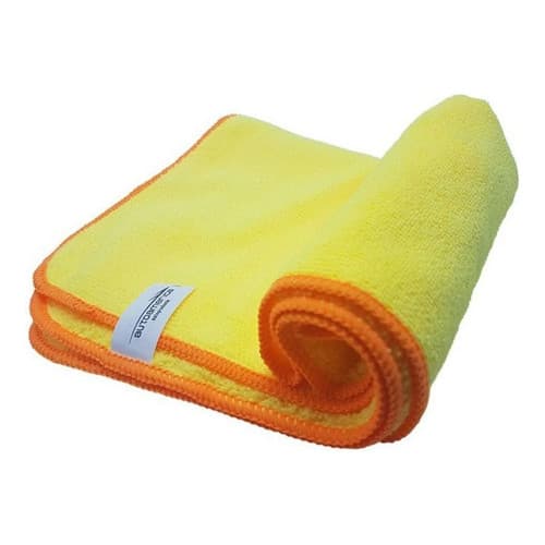 Kit Com 5 Flanelas De Microfibra Autoamerica Premium 60x40 Cor Amarela
