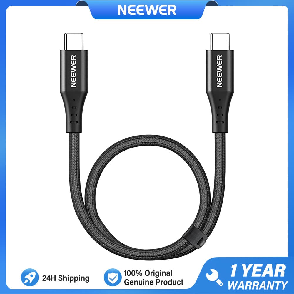 Cabo NEEWER 35 Cm USB C Para , Carregamento Rápido 3.2 40 Gbps 240 W PD