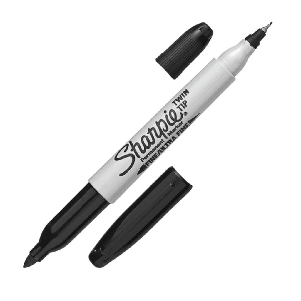 Caneta Marcadora Ponta Dupla Sharpie Preta