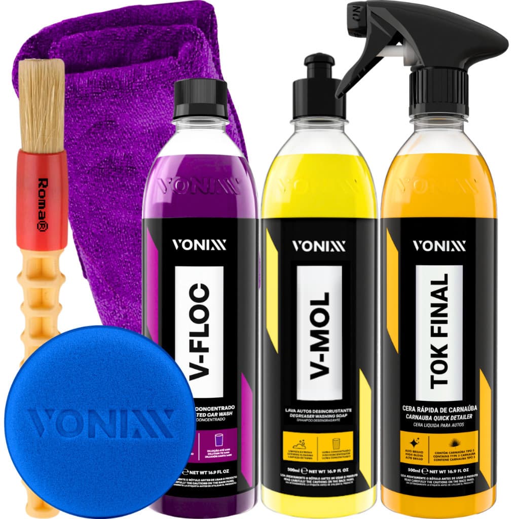 Kit Tok Final V-Floc V-Mol Shampoo Automotivo Shampoo Vonixx
