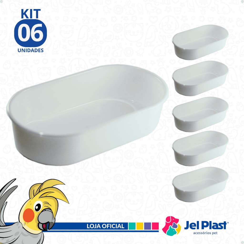 Banheira Para Pássaros Aves Oval Leitosa 150ml 200ml 400ml 700ml