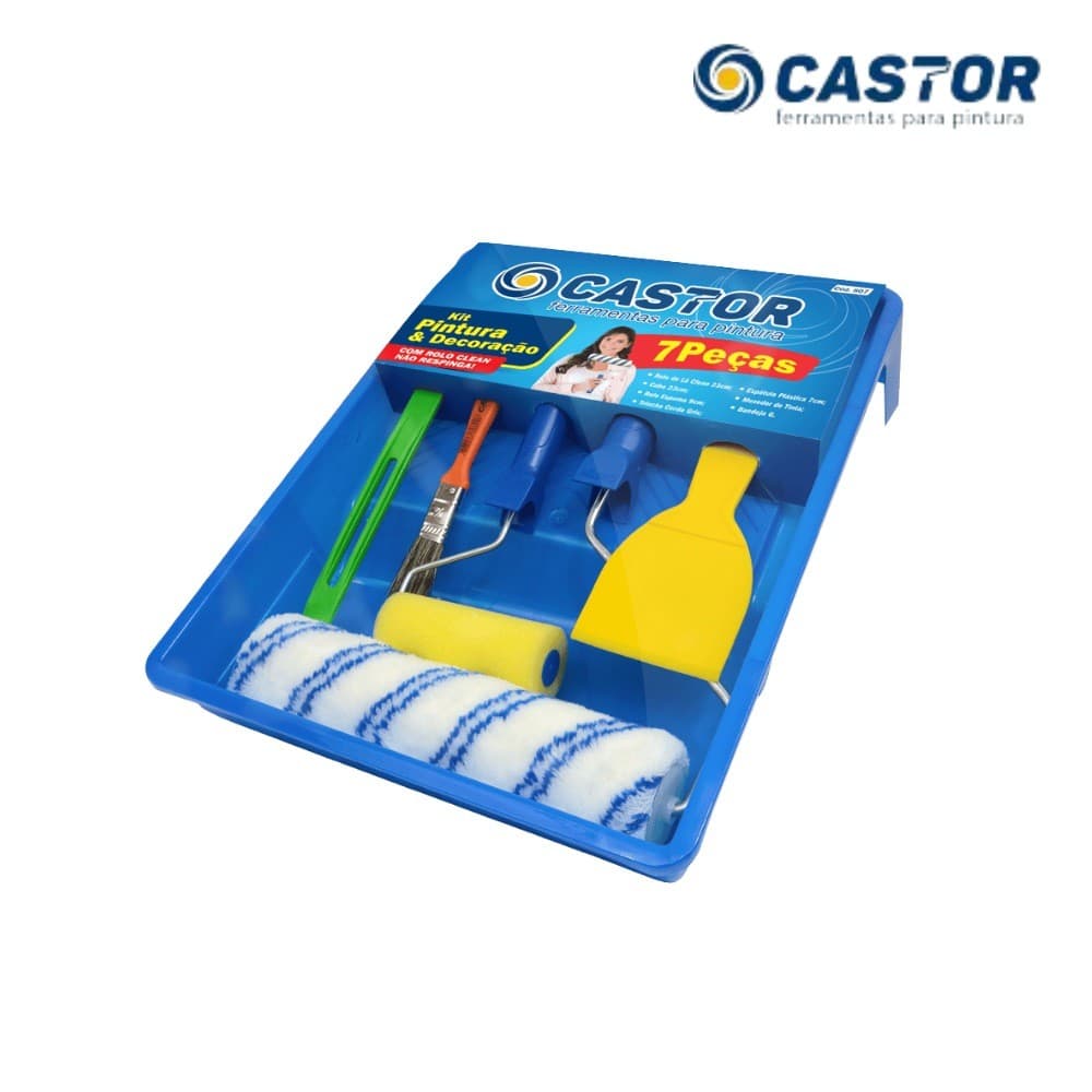 Kit Pintura 7 Peças Clean Sem Respingos Castor