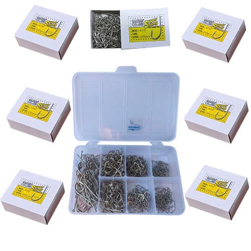 Anzol de Pesca Pequenos Médio Kit 700 Anzóis + Estojo Tilápia Piau Carpa Matrinxã Pesqueiro
