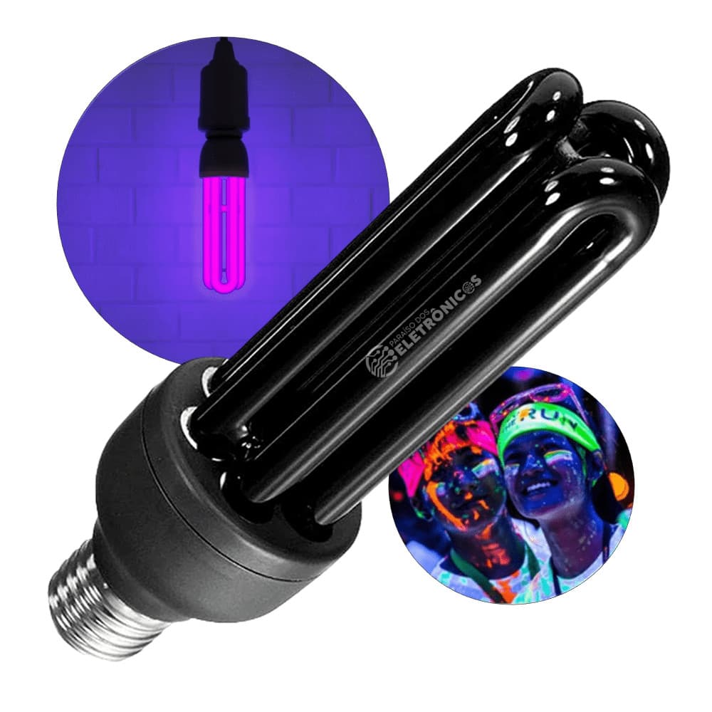 Lâmpada 36w Ultravioleta Neon Decoração de Festas Halloween e Detecção de Notas Falsas LP002