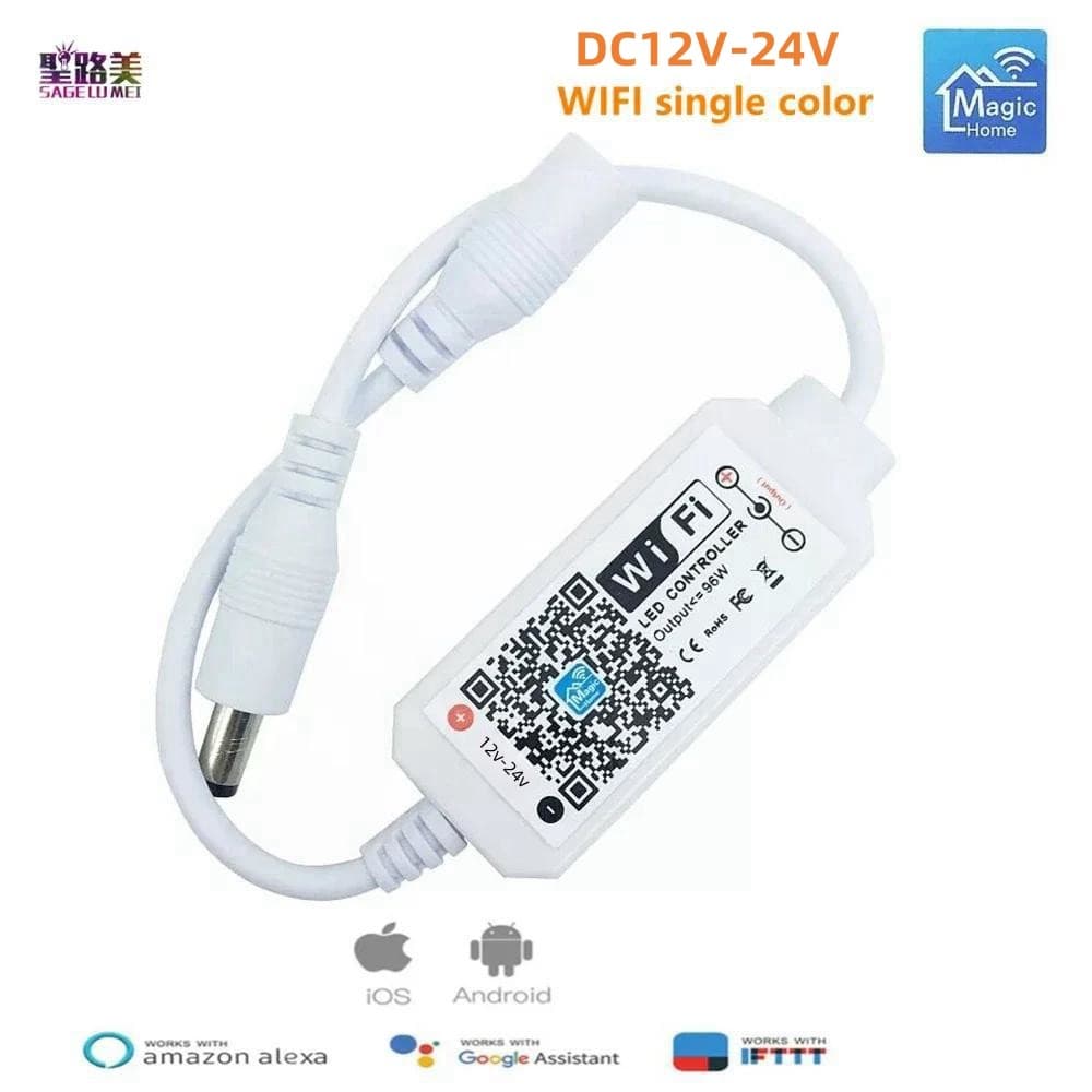 Magic Home DC12V 24V Controlador Wifi Sem Fio Bluetooth 24V , RGB/RGBW Led RF IR Para Fita De 5050 WS2811