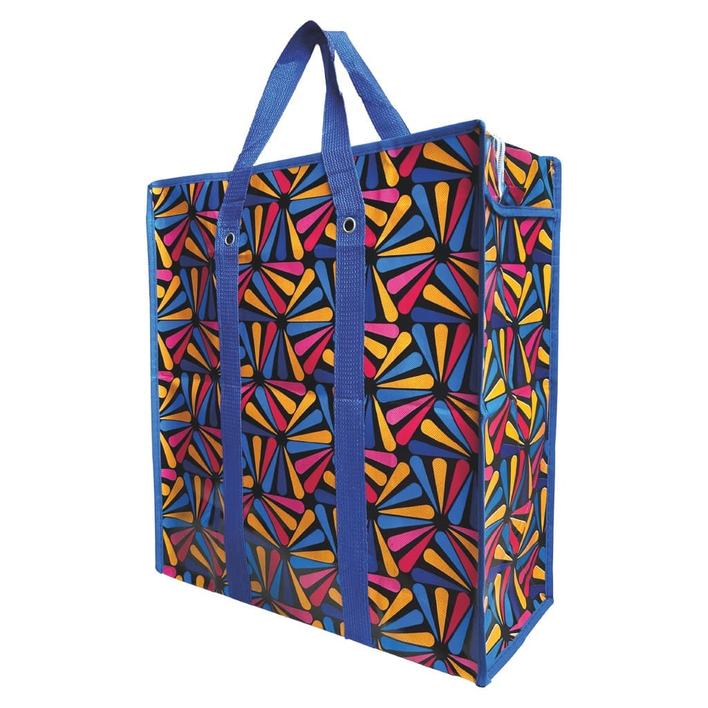 Sacola Bolsa Nylon Feira 45cm x 50cm Sacoleira Mudança com Zíper