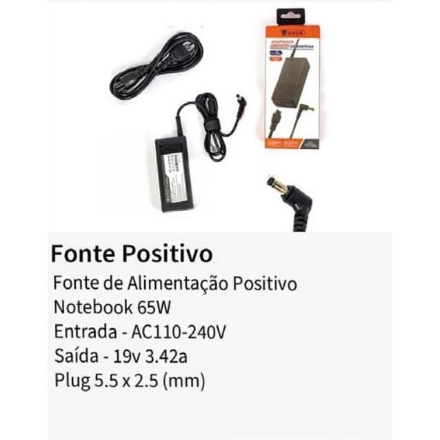 19V 3.42a Carregador De Energia De Bateria Para Laptop