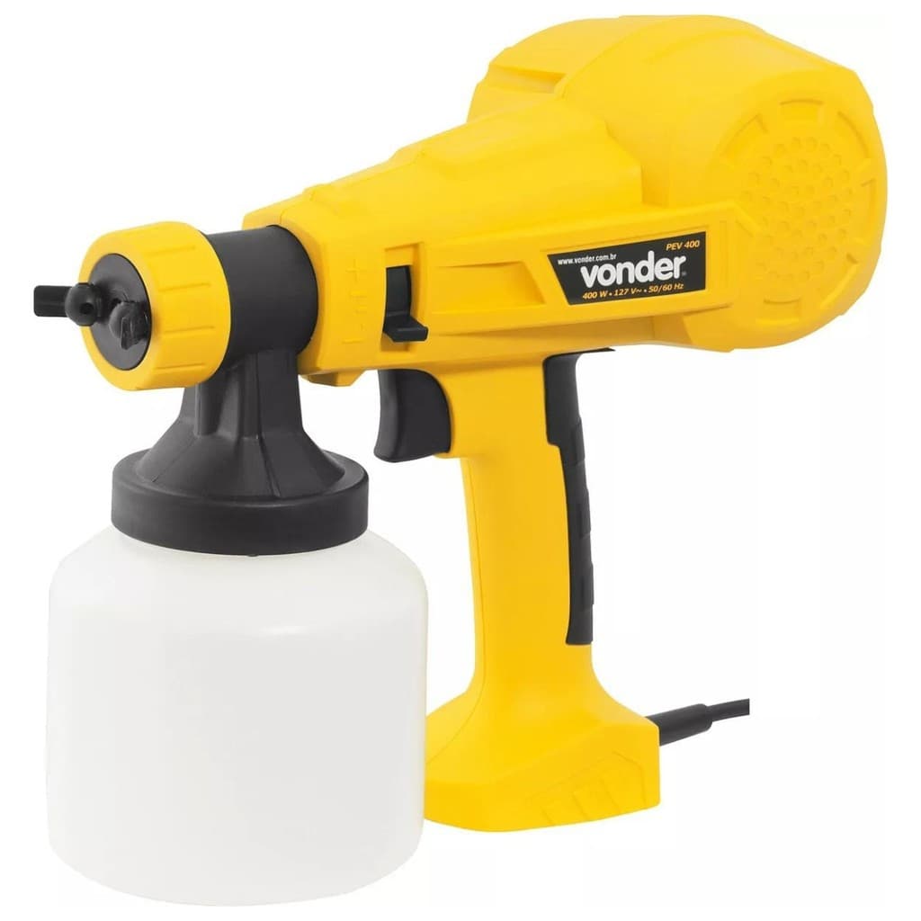 Pistola Elétrica Pintura Pulverizar 127v Hvlp Pev400 Vonder