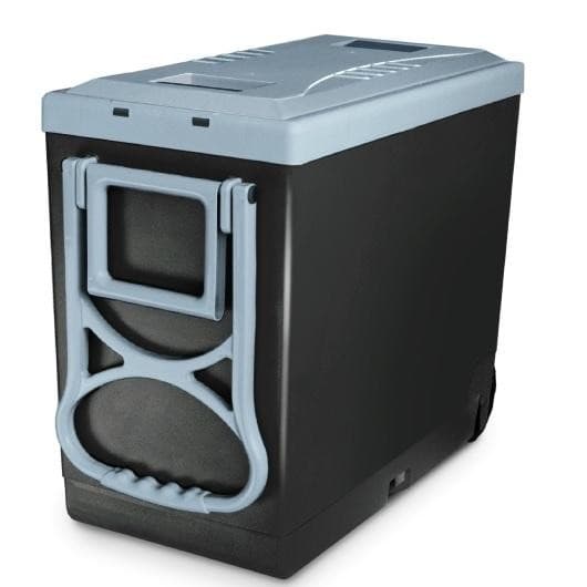 Super Caixa Térmica Cooler  Prático Com Rodinhas 32 Litros Preta e Cinza Arqplast