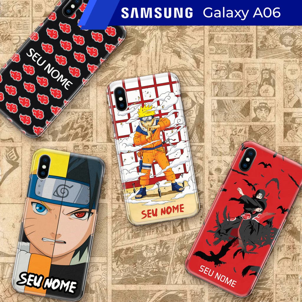 Capa Capinha - Samsung Galaxy A06 - Naruto Anime Personalizada com Nome