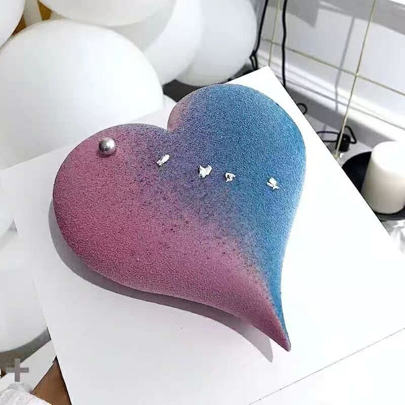 Único canto afiado coração canto pêssego em forma de coração Mousse bolo molde de Silicone DIY cozimento molde de sobrem