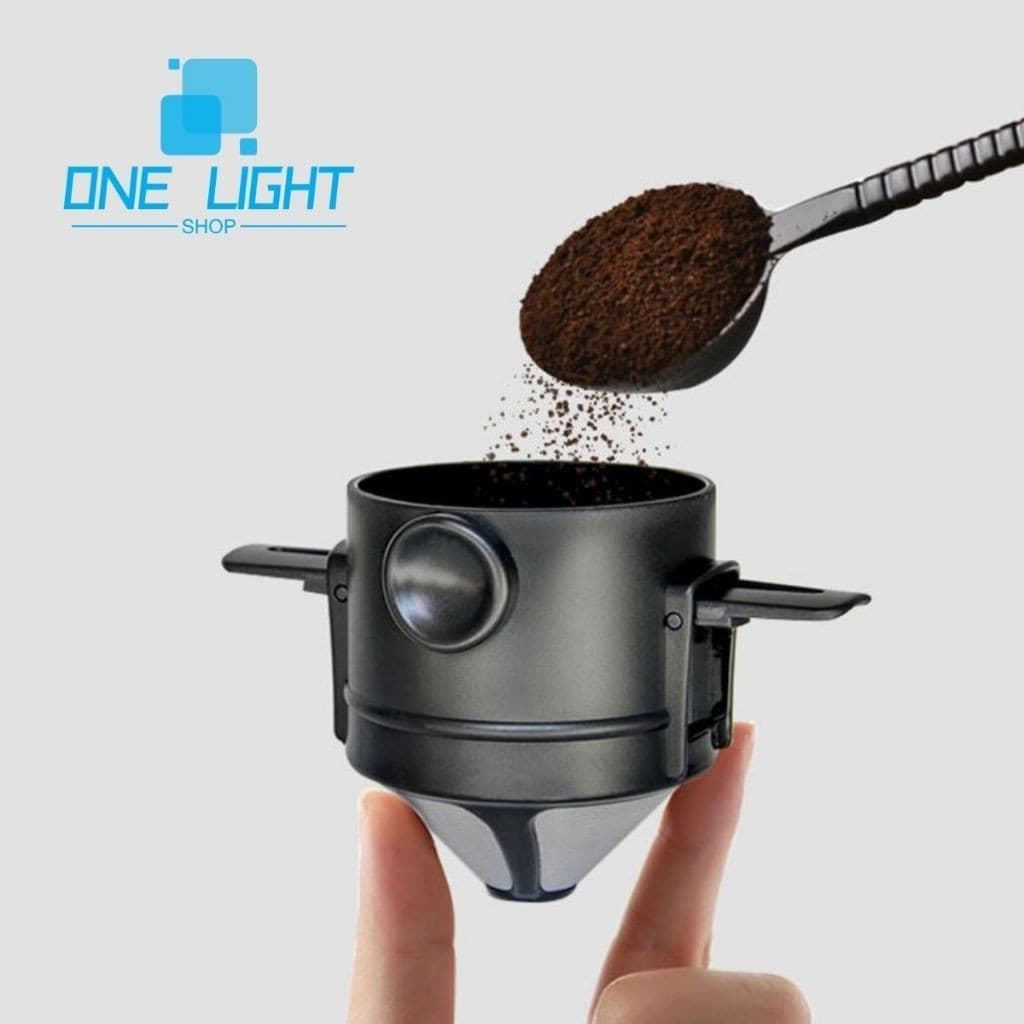 Filtro de café Reutilizável Dobrável Aço Inoxidável Portátil Gotejamento Café Titular Funil Cesta Reutilizável