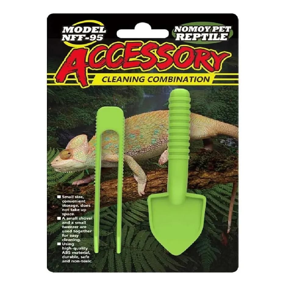 Mini Kit Pinça E Pá De Limpeza Para Répteis Nomoy Pet