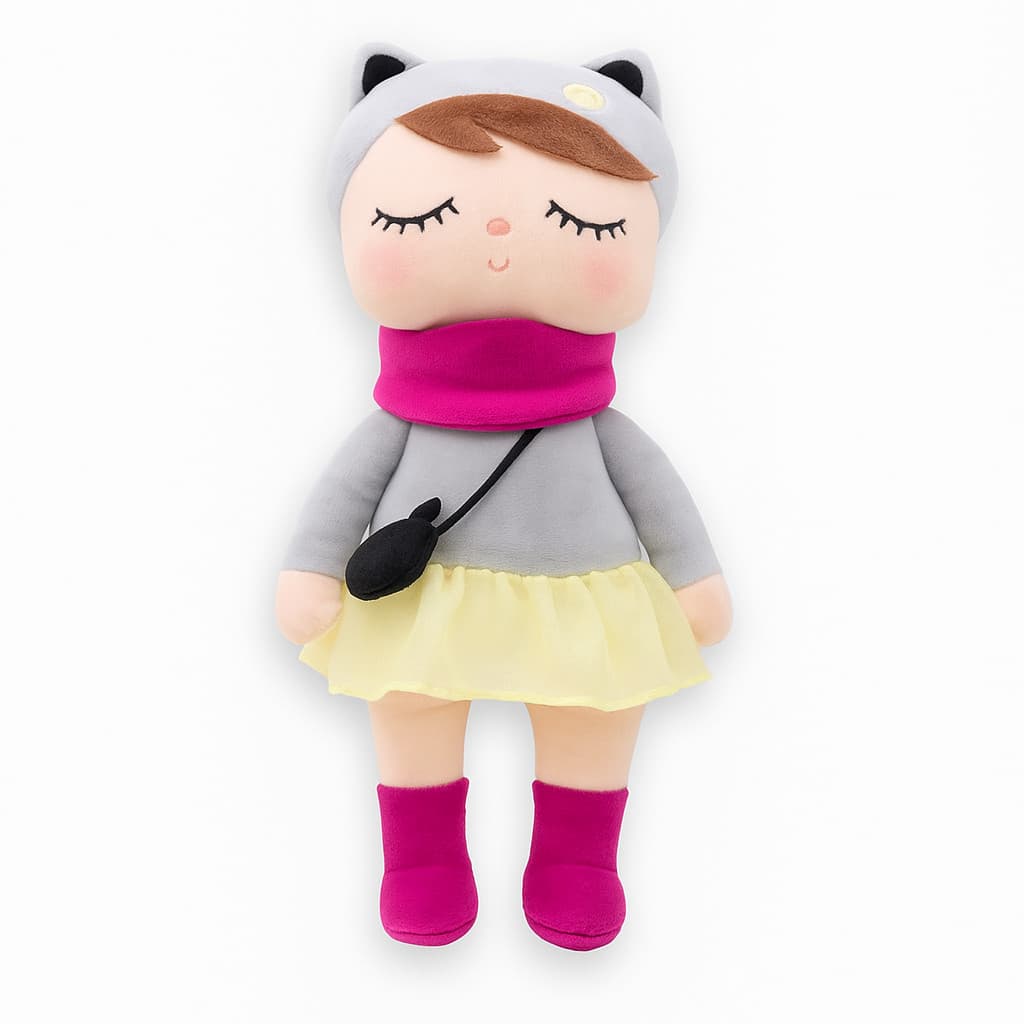 Boneca Pelúcia Angel Gatinha Presentes para Crianças Bebês Pelucias Angela Gata Gatinhos de Pelucia
