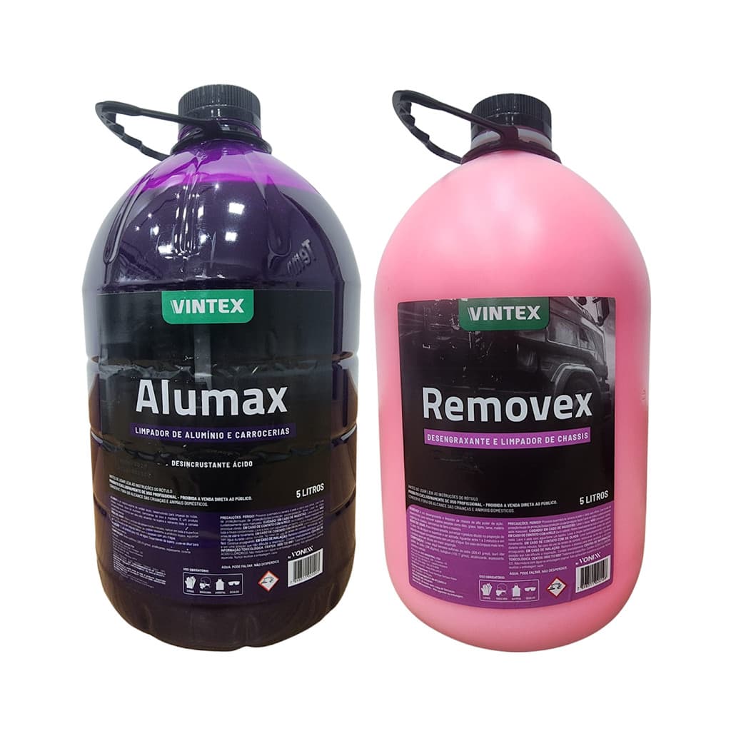 Kit Shampoo Limpeza Motor Roda - Alumax E Removex Vonixx 5l