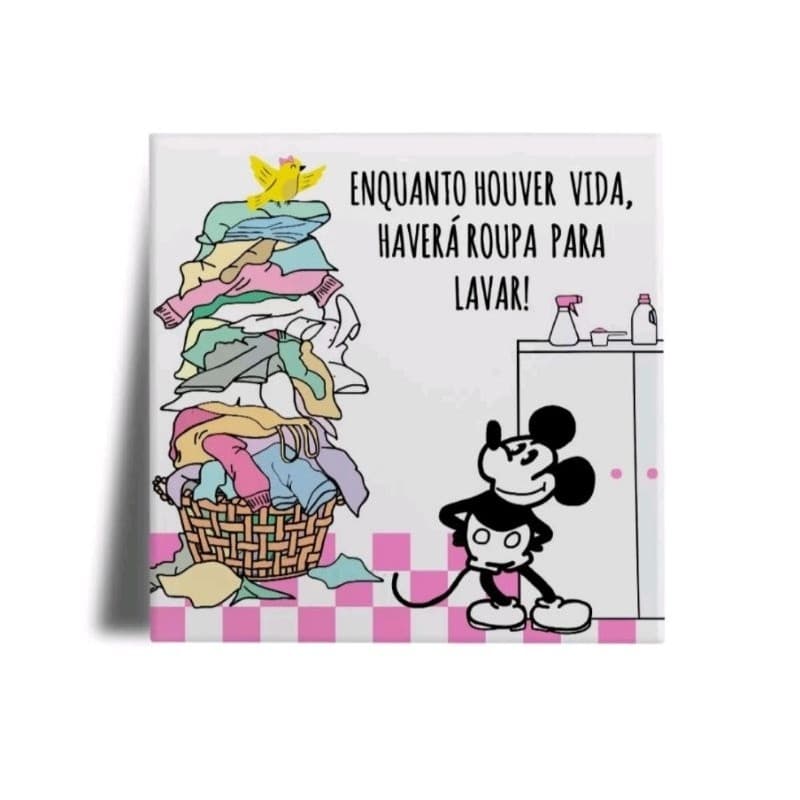 Quadro Decorativo Para Lavanderia Roupas Frases 20X20