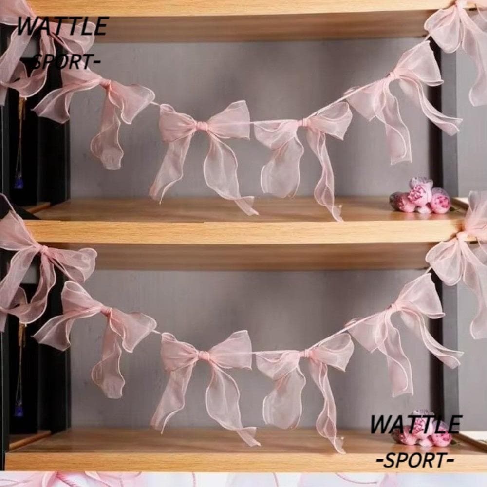 WATTLE 12 Peças De Bandeiras Suspensas , Guirlanda De Laço Doce De Princesa , Faixa Suspensa Com De Fita , Decoração De