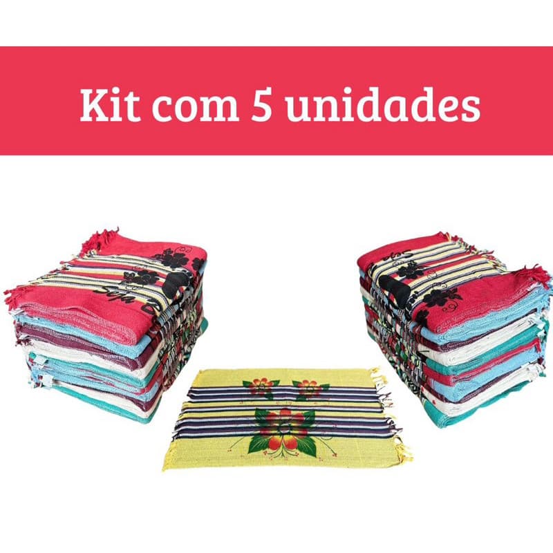 Kit 05 Tapetes Coloridos Estampados Banheiro ou Casa Atolhados Atacado