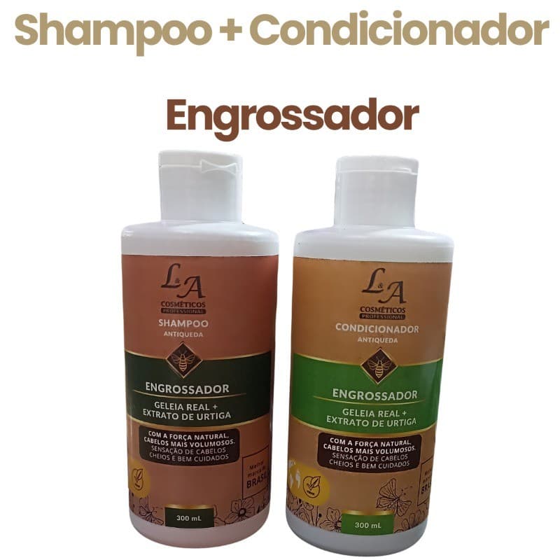 Shampoo e Condicionador Antiqueda Engrossador 2 unidades com 300ml