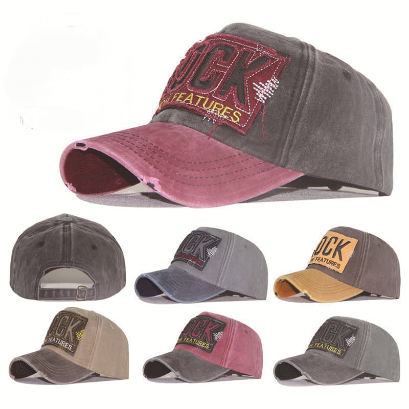 Boné De Beisebol Emendado De Duas Cores ROCK Hip-hop Casual Duck Tongue Hat