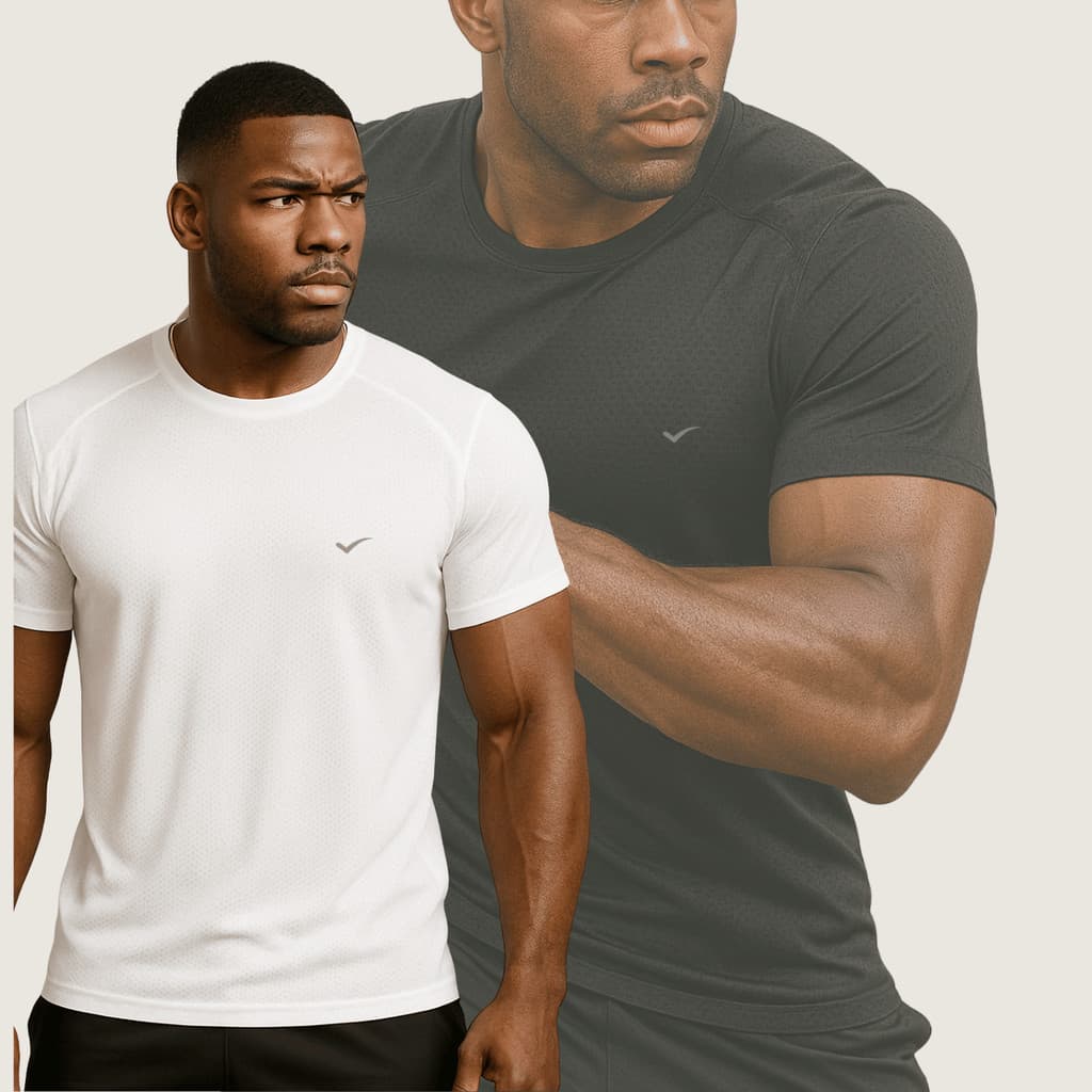 kit 2 Camisa Dri-Fit Masculina Esportiva Tecido Colmeia – Leve, Respirável, Secagem Rápida para Academia e Corrida