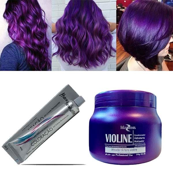Kit Violine 01 Mascara 250g e 01 Coloração Violine Mairibel