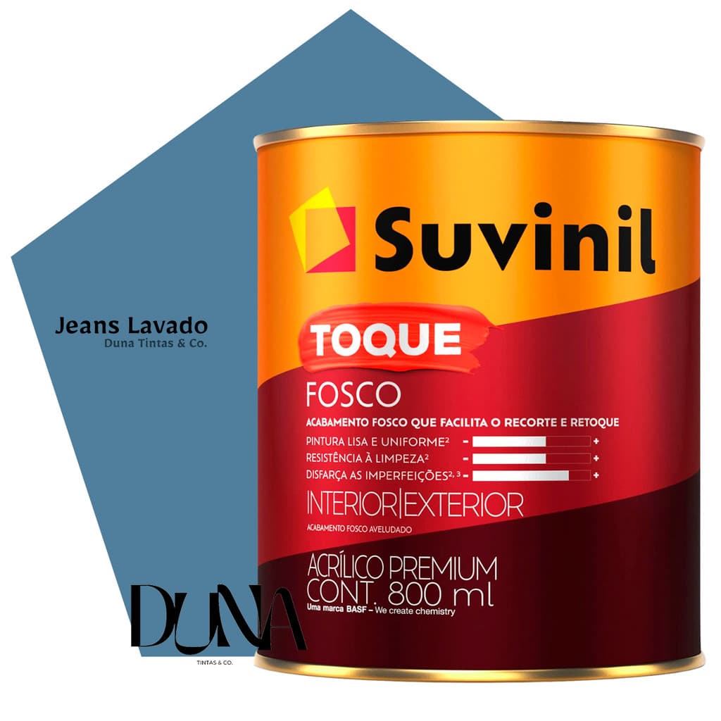 Tinta Suvinil Toque Fosco Jeans Lavado 800ml