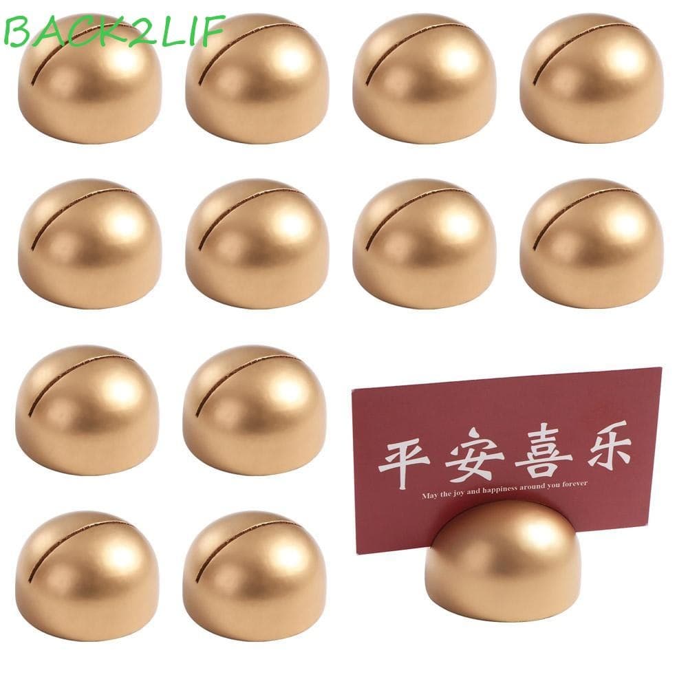 Suporte De Número De Mesa BACK2LIF , Exibição De Cartão Postal Dourado Durável , Porta-Cartões De Nome Multiuso