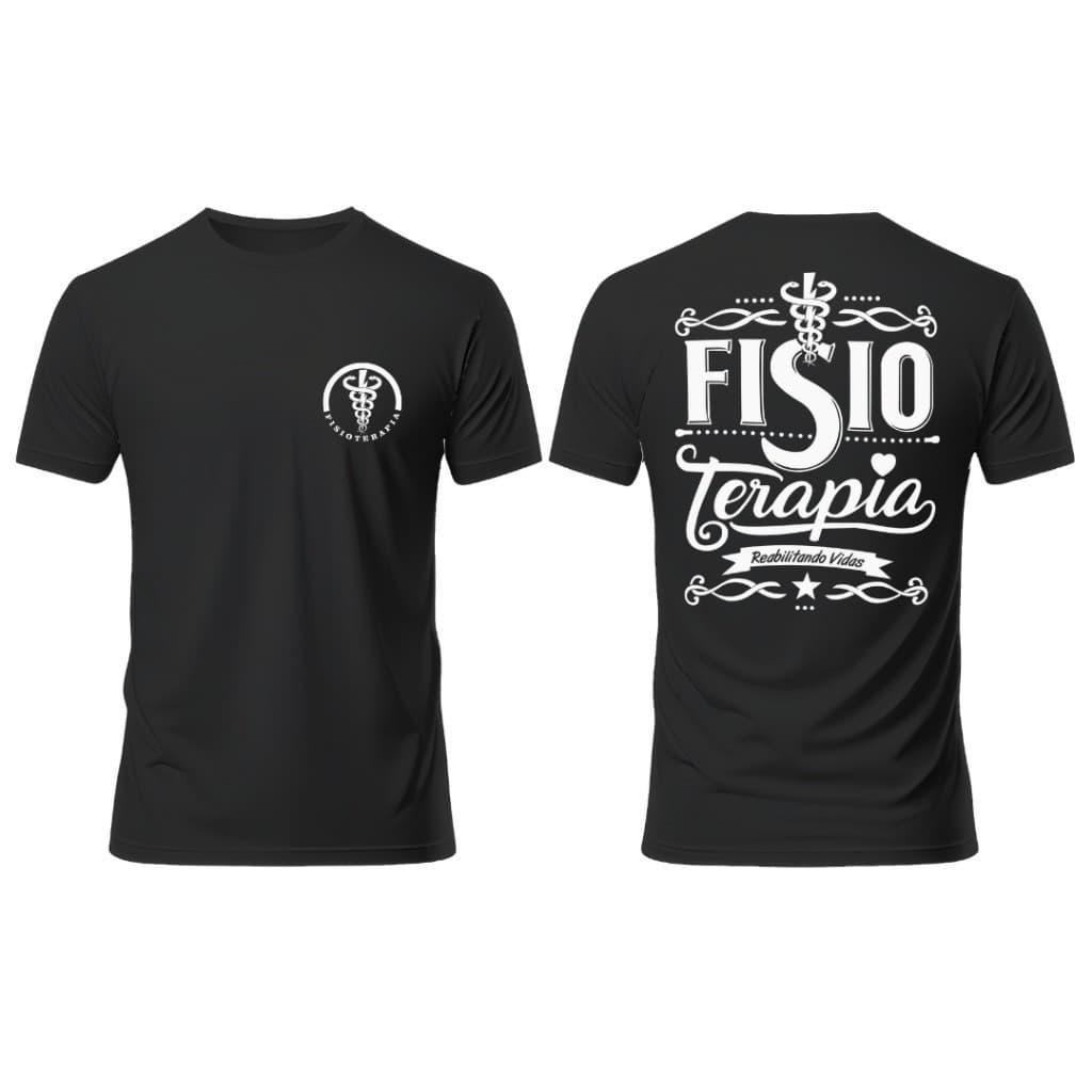 Camiseta Unissex Estampada Fisioterapia Faculdade Camisa 100% Algodão