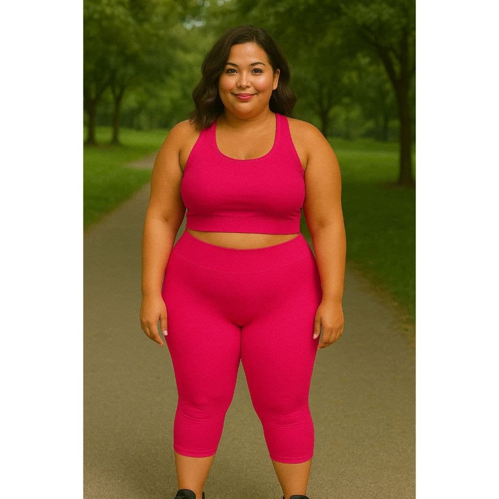 CONJUNTO KIT CAPRI CORSARIO + TOP CROPPED NADADOR PLUS SIZE DO GG AO G4