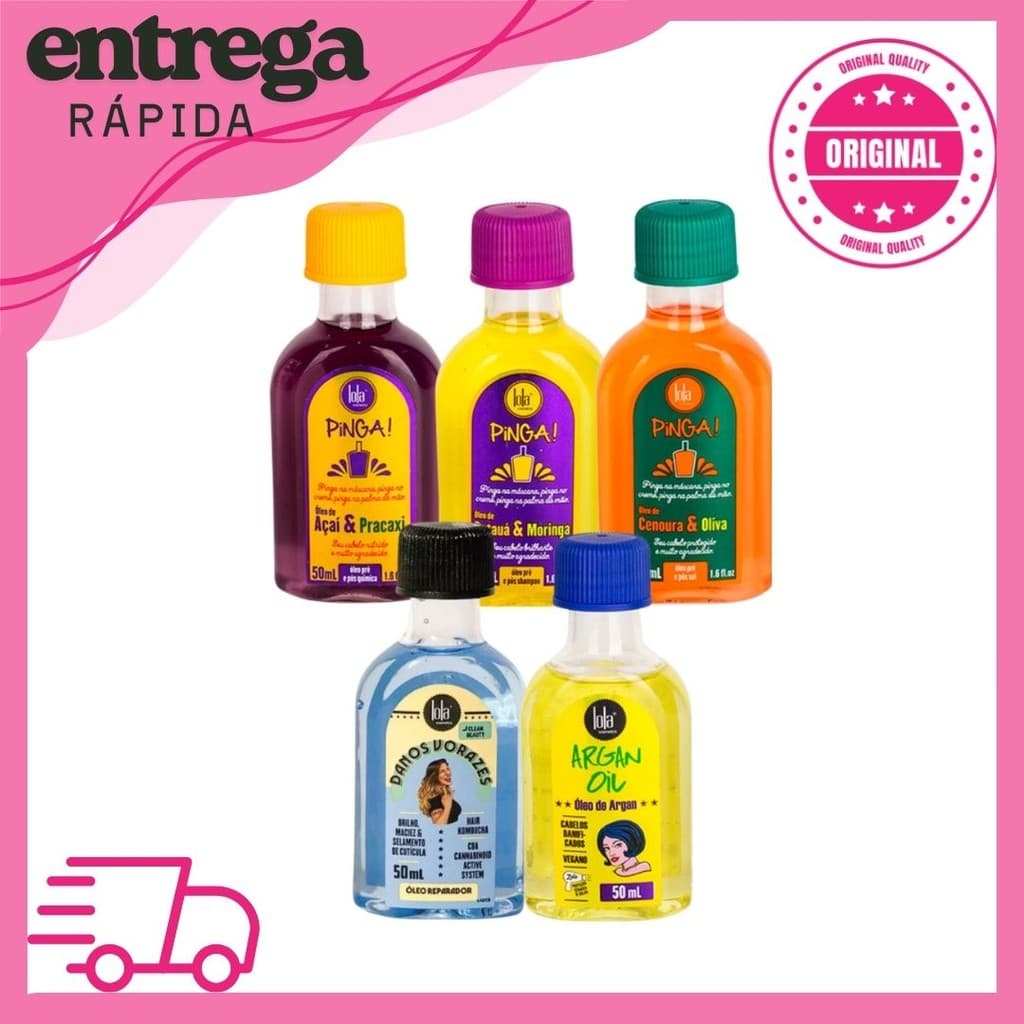 Monte Seu  Kit Poderoso de Óleos Lola – Danos Vorazes, Xapadinha, Pinga e Argan!