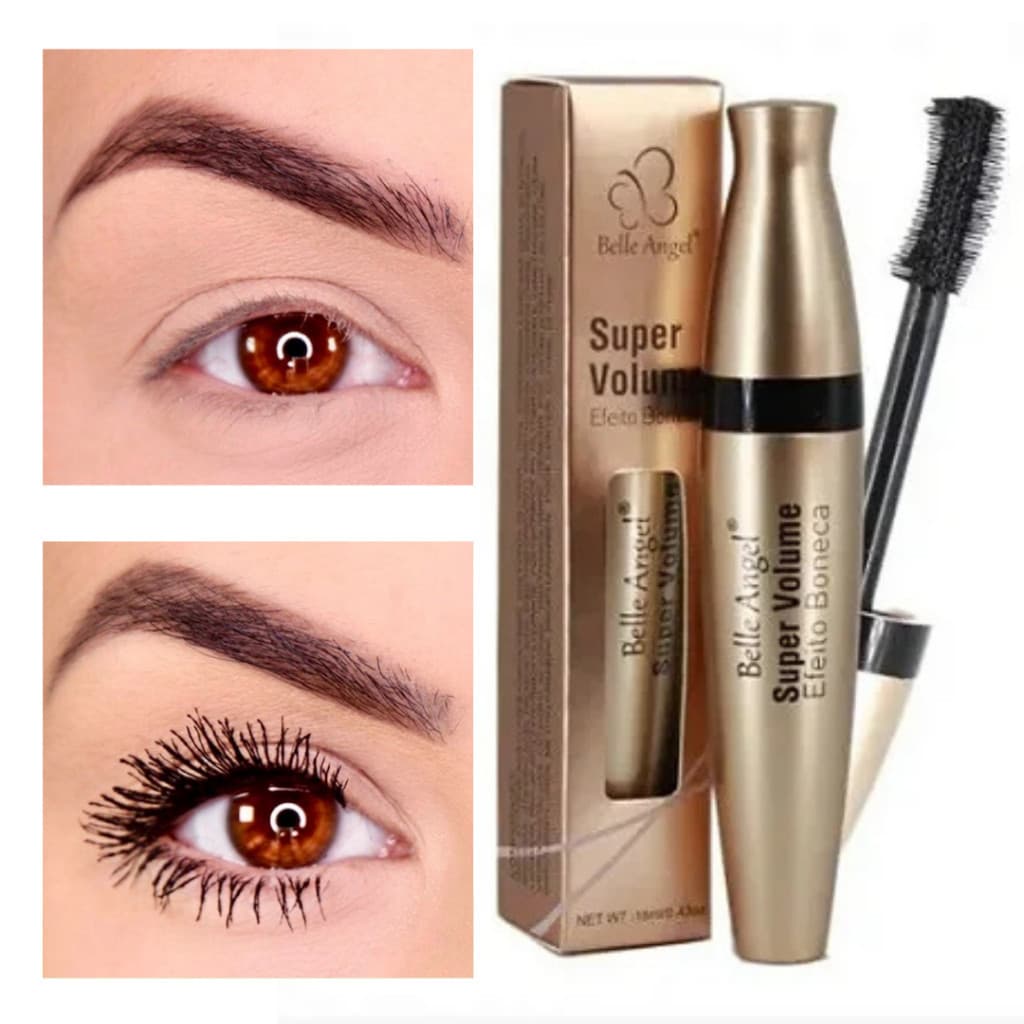 Máscara De Cílios Rímel Efeito Boneca Super Volume Belle Angel B039