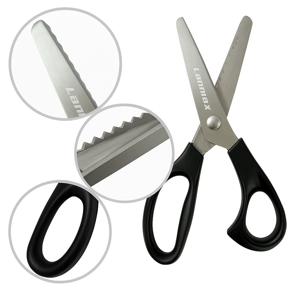 Tesoura Picotar Lanmax 24 cm – Corte Zigzag Inox