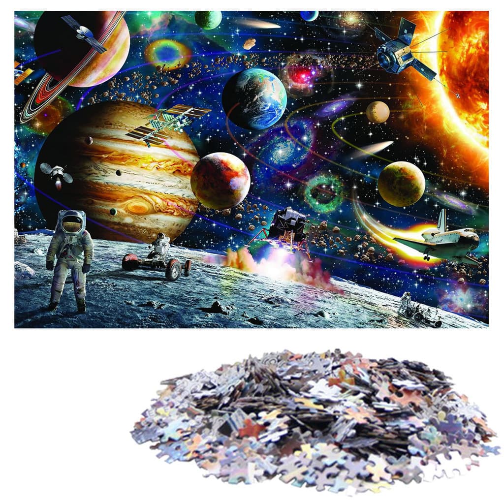 Quebra-Cabeça De 1000 Peças Viagem Espacial Em Casa Decoração Adultos Diversão Familiar Piso Educativo Brinquedos Educativos Para Crianças Presentes