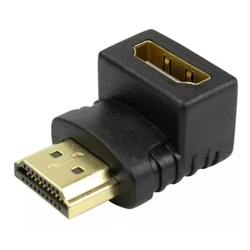 Adaptador Cotovelo Hdmi Macho X Hdmi Fêmea 90º Preto