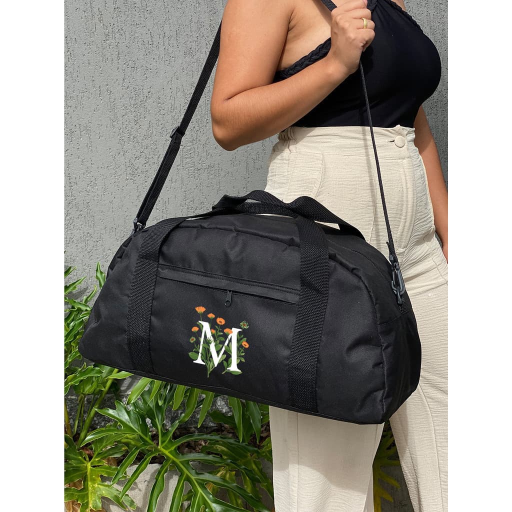 Mala Grande - LETRA M - Estampada Academia Viagem Mala Masculina Feminina Unissex Resistente Fitness