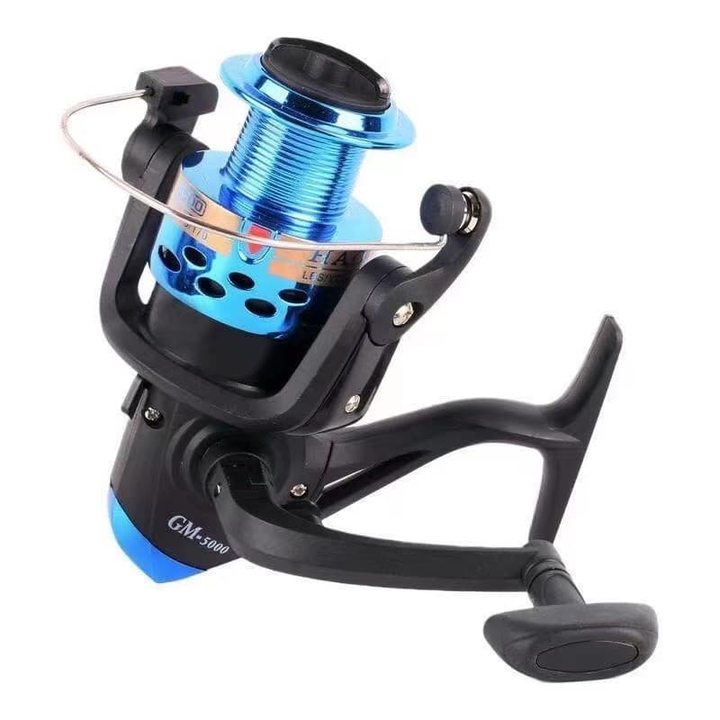 Molinete Haojia 12 Rolamento GM3000/GM4000 Traira Pacú Tucunaré Robalo -AMBIDESTRO (COM LINHA)