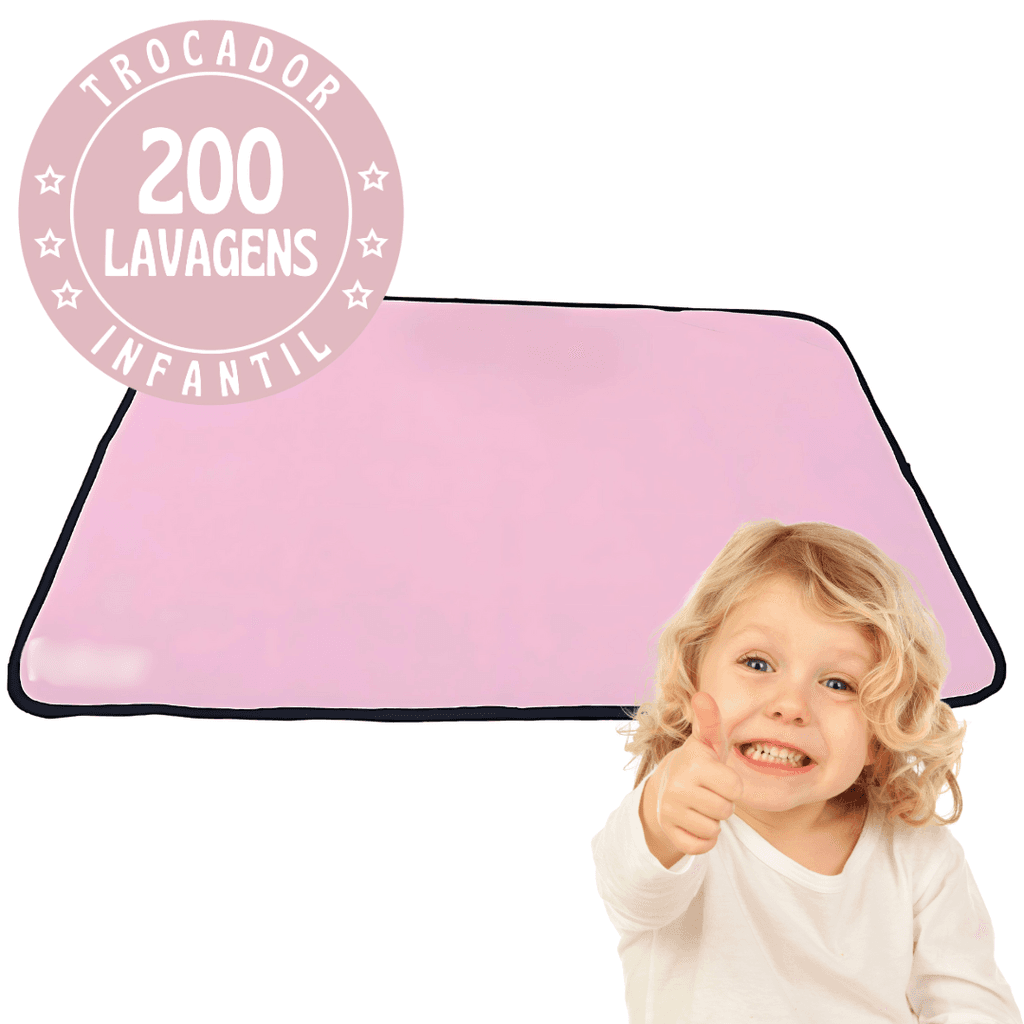 1 pc Trocador Portátil 100x70 Bebê Absorvente Acolchoado Multiuso - Rosa - Vila Flor