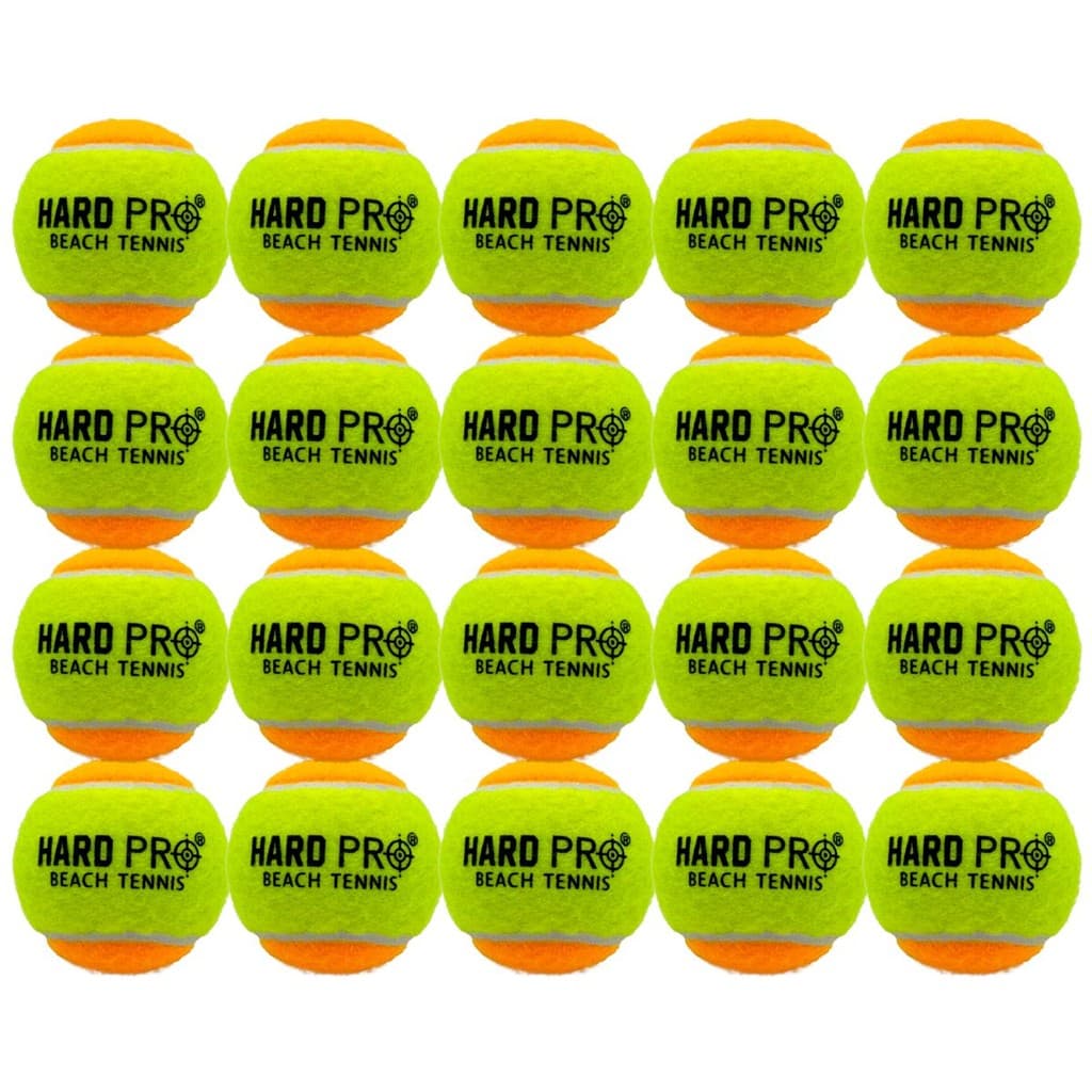Kit 20 Bolas Beach Tennis Bolinha Tenis Praia Hard Pro