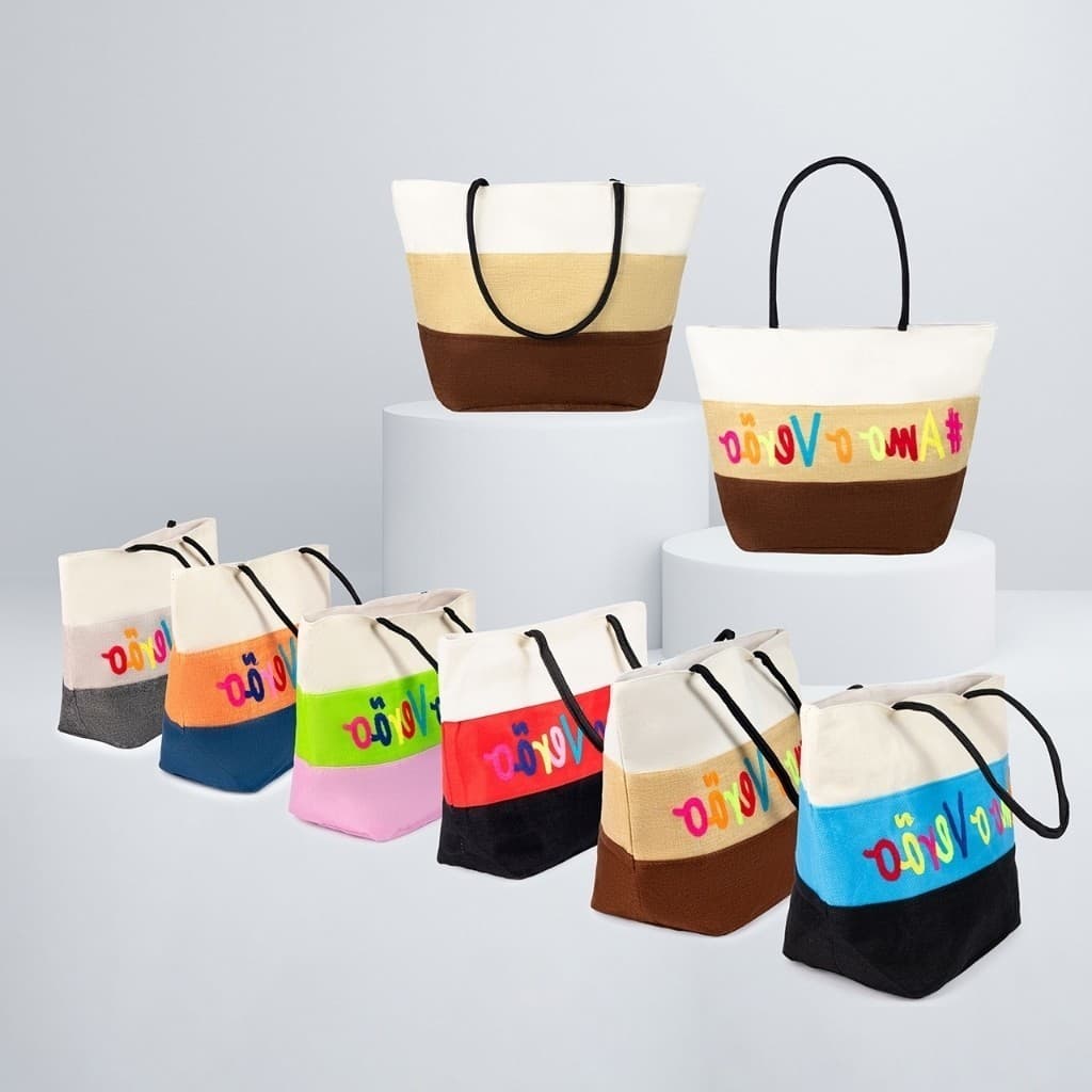 Bolsa de Praia Grande Feminina Amo o Verão Resistente Ideal para Viagens Praia ou Piscina