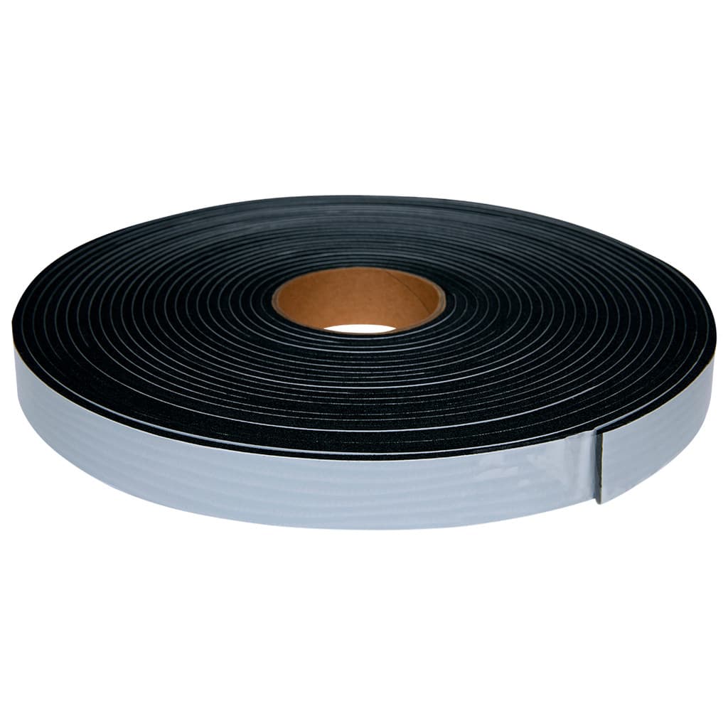 Fita Eva Vedação Autocolante Preto 3mm X 20mm X 10mts