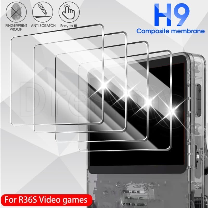 Filme Temperado De 1/2/4 Unidades Para Máquina De Jogos R36S-Acessórios De Proteção Console-Filmes De Portáteis Anti-Imp