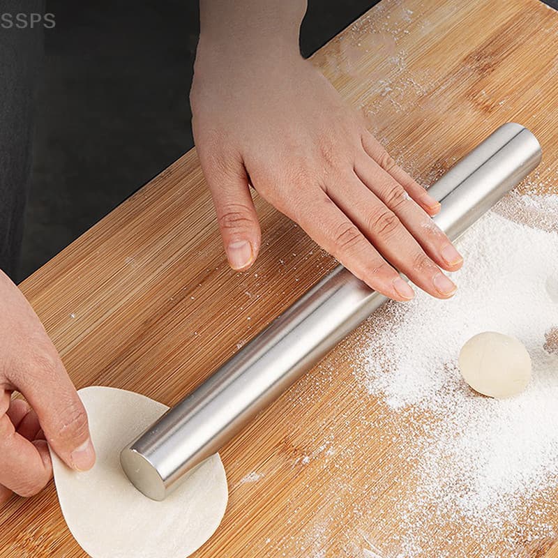 [SSPS] Rolo de Aço Inoxidável Utensílio de Cozinha para Massa Assar Pizza Macarrão Pastelaria Não Assar FAH