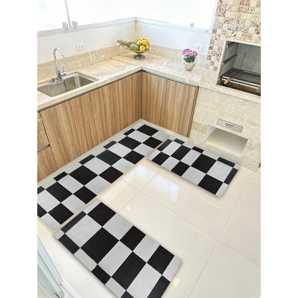 Kit 3 peças Jogo Cozinha Passadeira Manta Vinilico Laminado