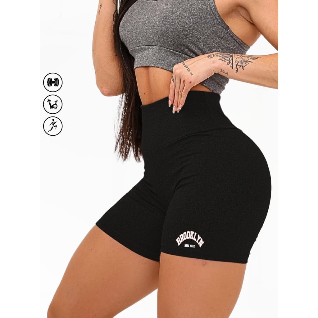 Short Feminino Suplex Premium Curto Brooklyn | Shorts Yoga | Moda Gringa