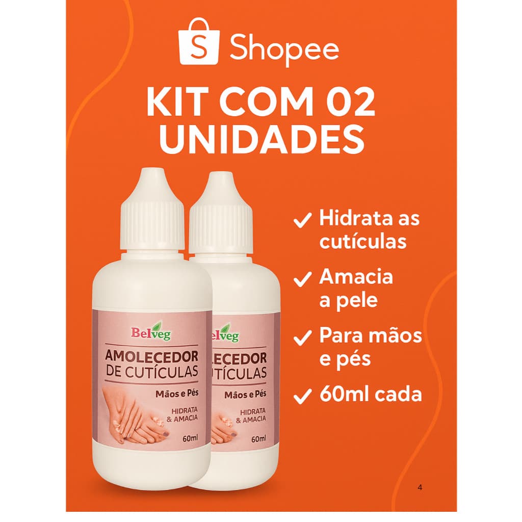 Amolecedor de Cutículas -  Hidrata e Nutre - Mãos e Pés Perfeitos em Minutos