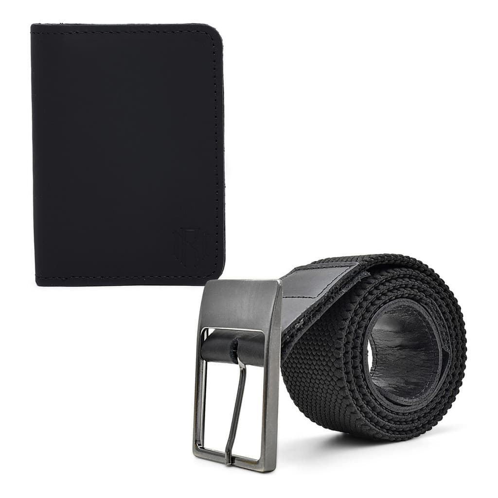 Kit Carteira Cinto  Masculino Couro Legítimo  Casual Sport DIAS DOS PAIS