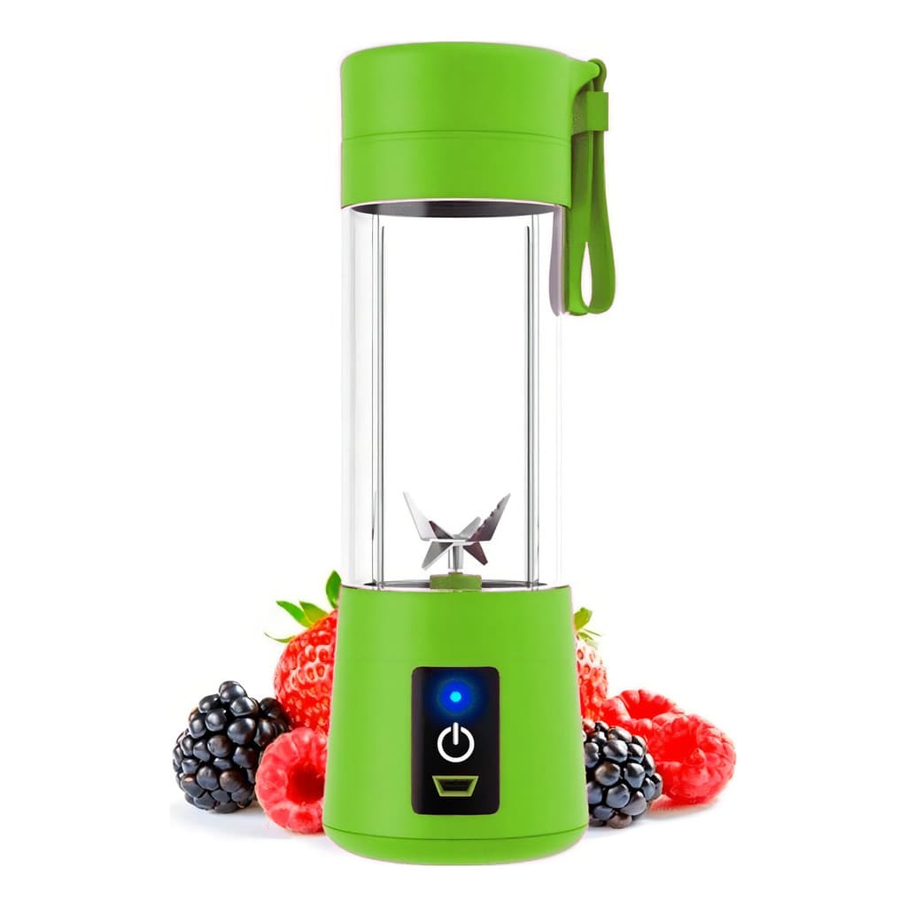 Mini Liquidificador Portátil Juicer Cup 6 Lâminas Usb Verde